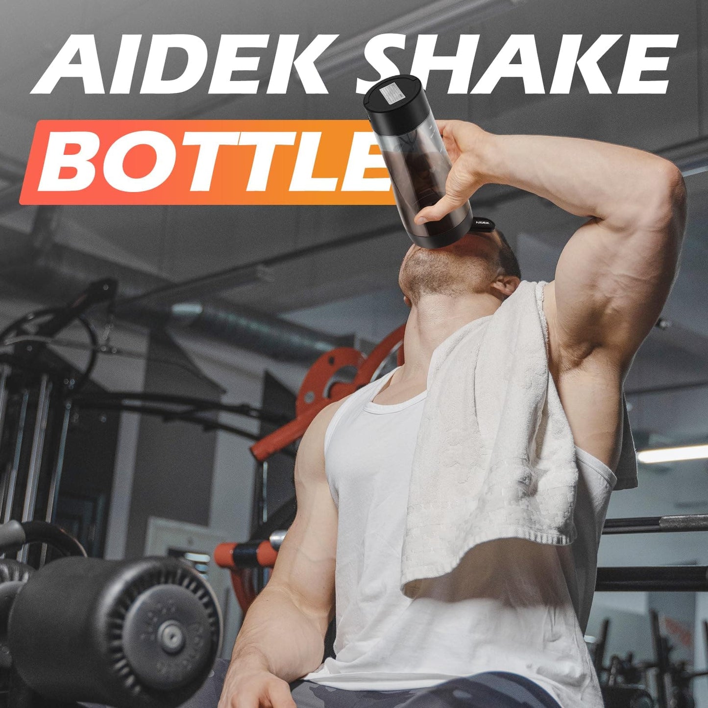 Aidek Botella Agitadora de Proteínas Eléctrica