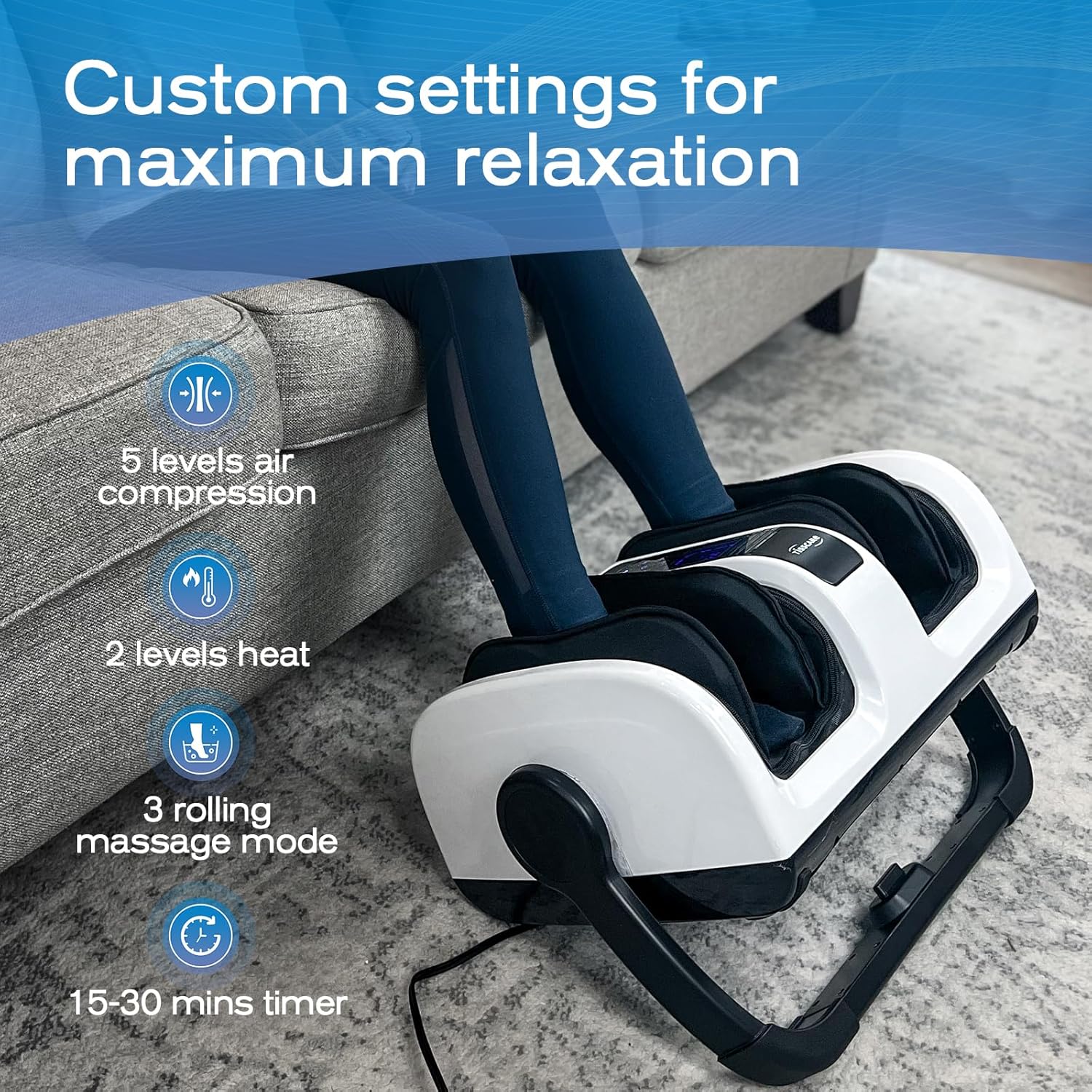 TISSCARE 2024 Upgrade Shiatsu Foot Massager Machine