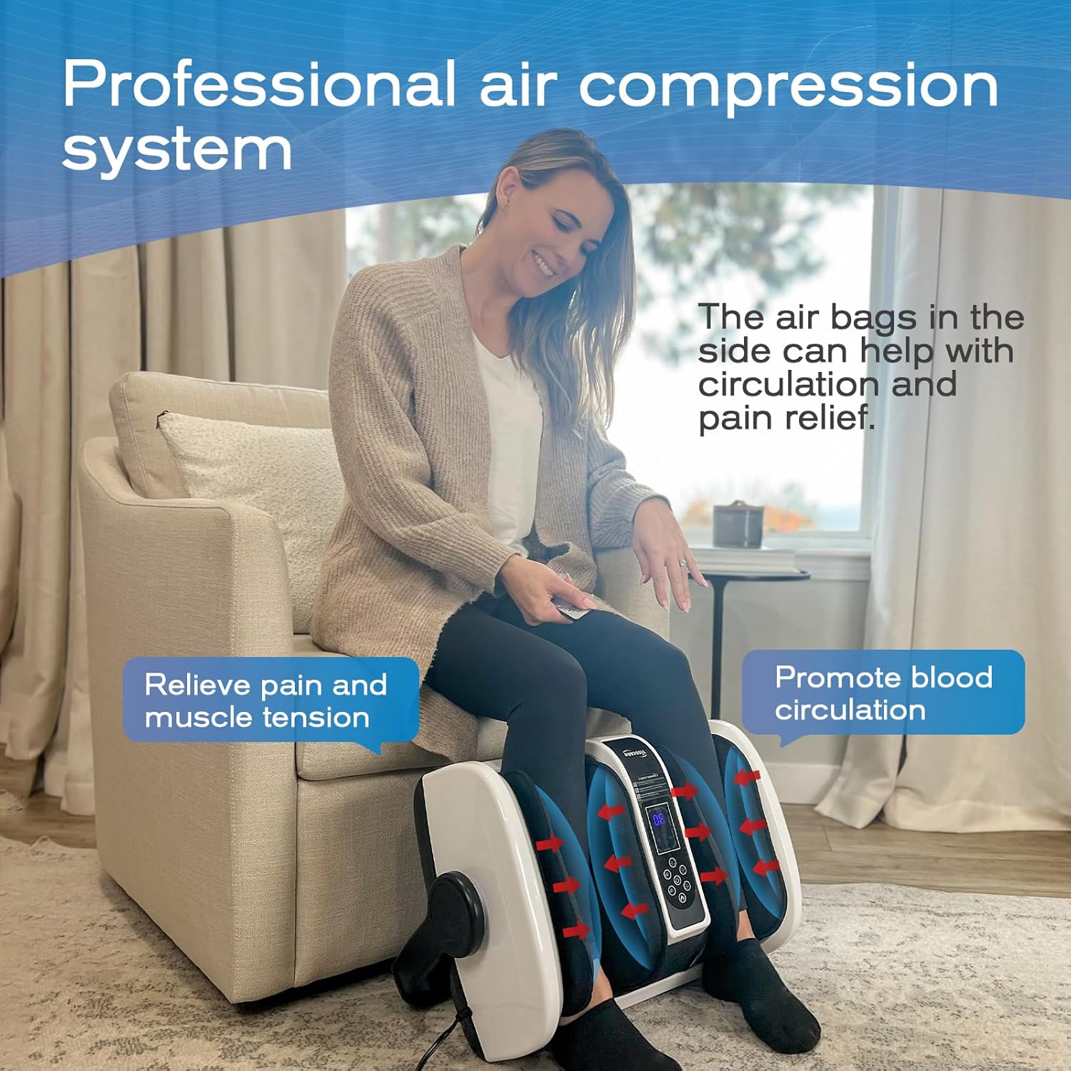 Tisscare 2024 Upgrade Shiatsu Foot Massager Machine