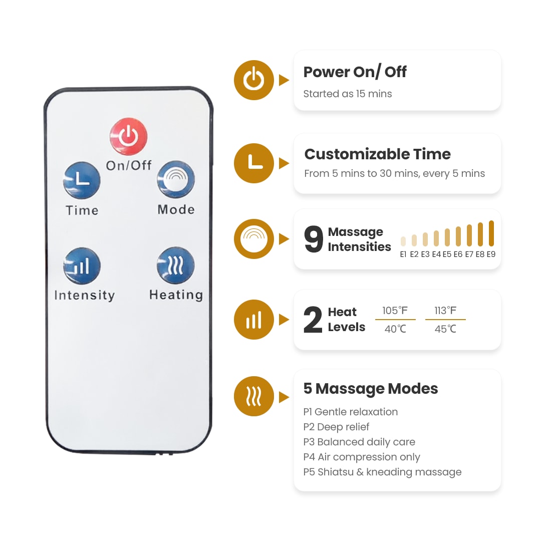 heated foot massager remote control